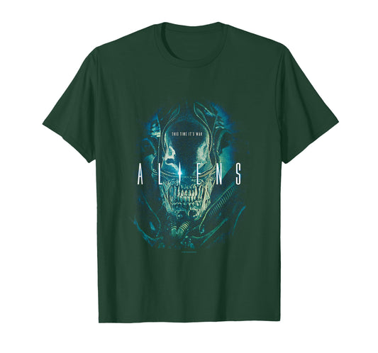 Aliens Iconic Xenomorph This Time It's War Big Chest Poster T-Shirt