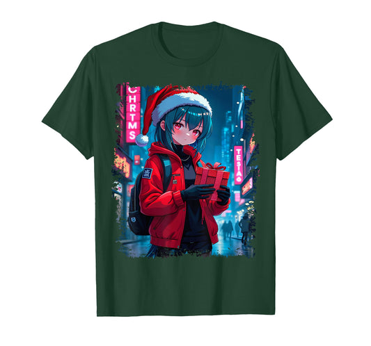Anime Girl Christmas T-Shirt