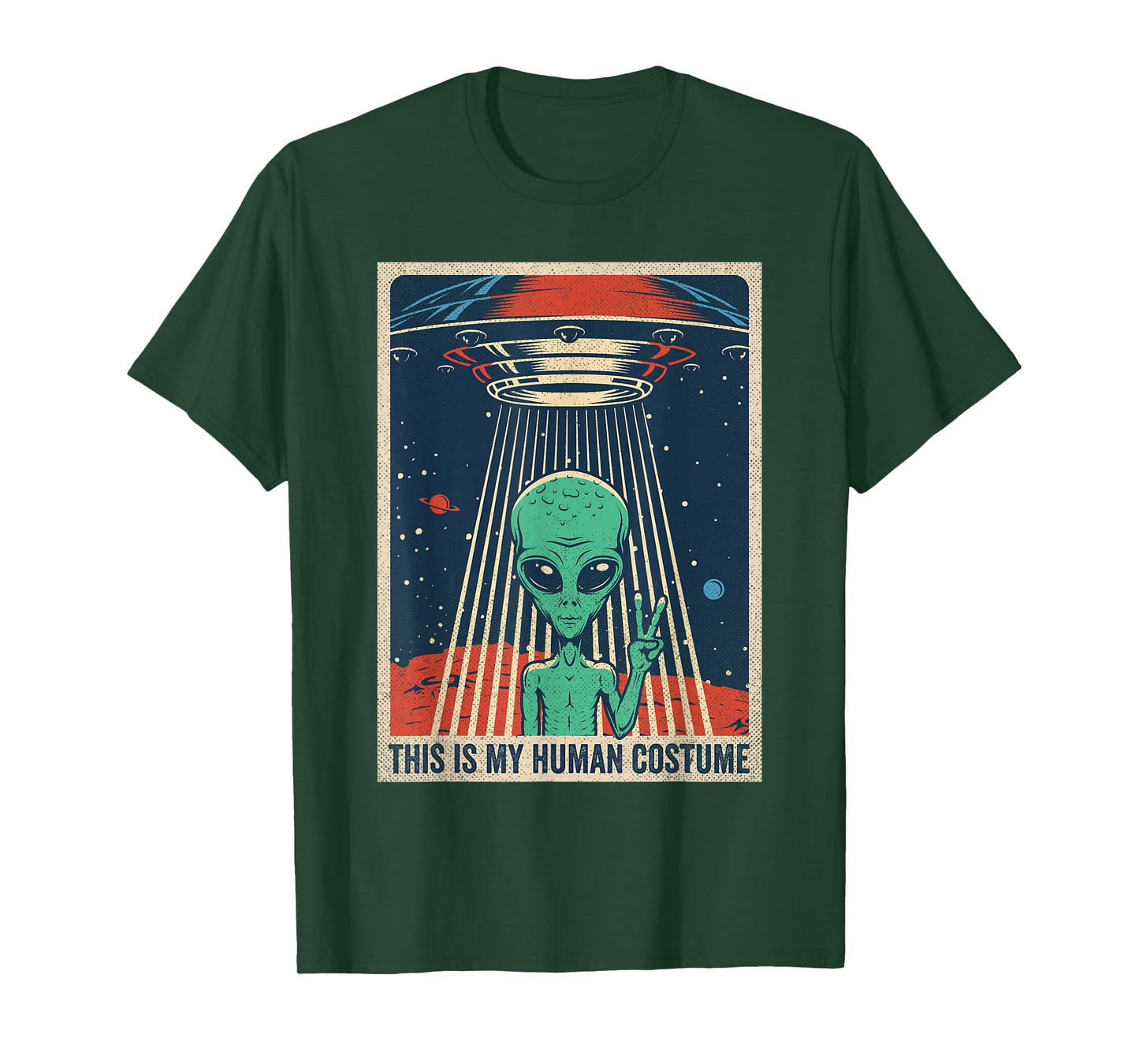 This is My Human Costume Alien Costumes Funny Alien T-Shirt