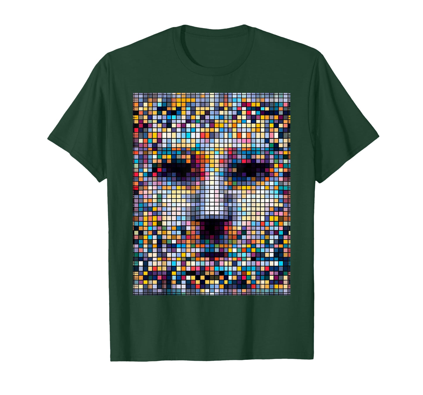 Glitchgear Anti-Surveillance Adversarial Fashion Anti-Facial Recognition Pixelated T-Shirt, Small, Black