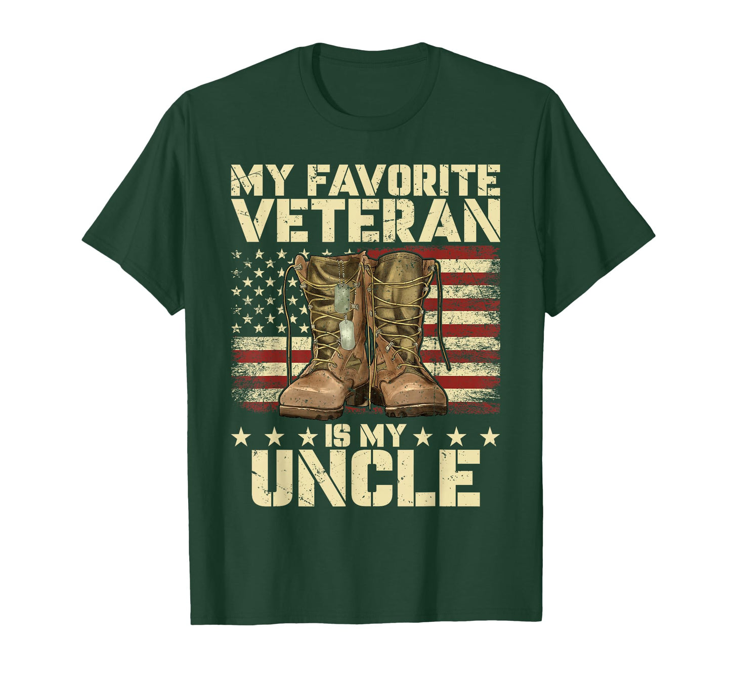 Army Veterans Day My Favorite Veteran Is My Uncle For Kids T-Shirt