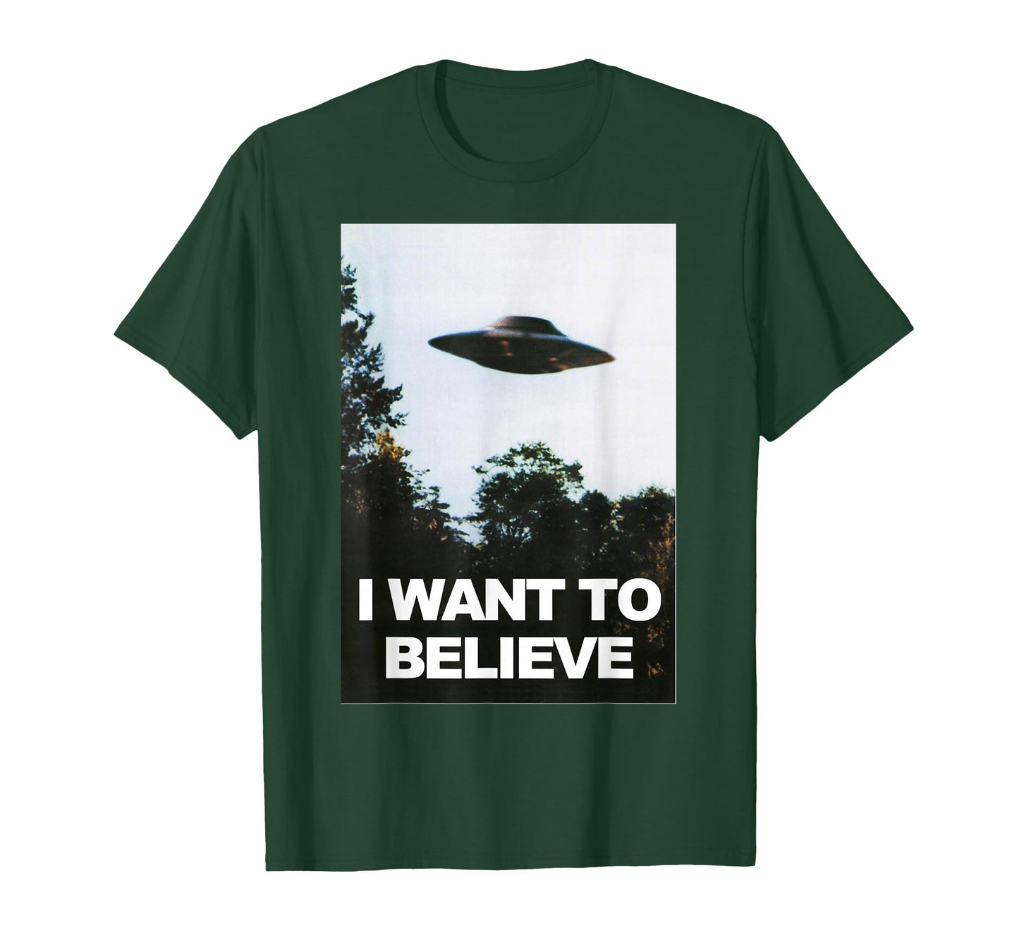 Alien UFO Hunter Shirt I Want To Believe T-Shirt T-Shirt