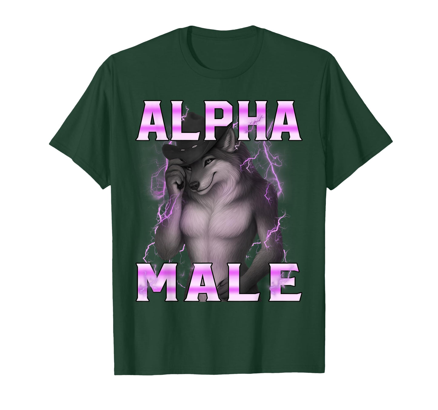 Alpha Male Meme Werewolf Funny Alpha Wolf Meme Humor T-Shirt