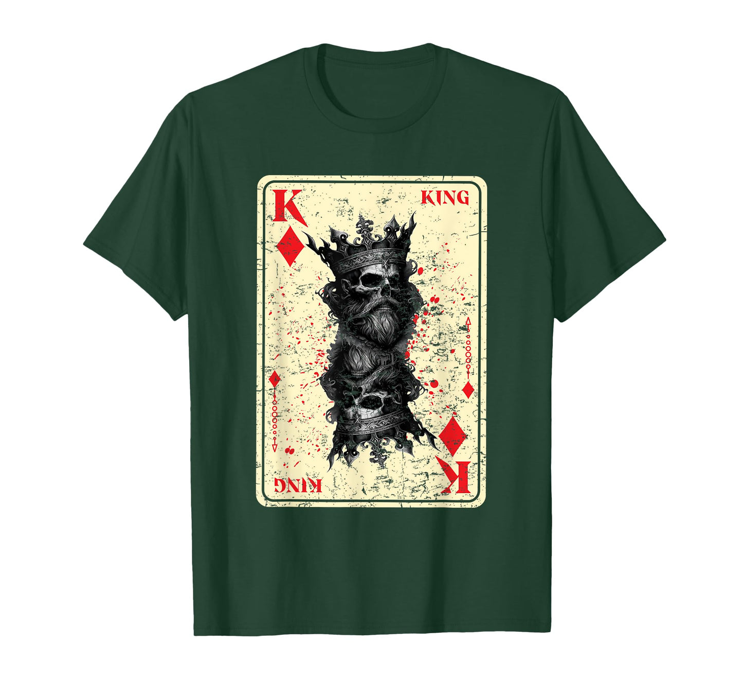 Gothic Card Game Halloween Scary Horror King of Diamonds T-Shirt