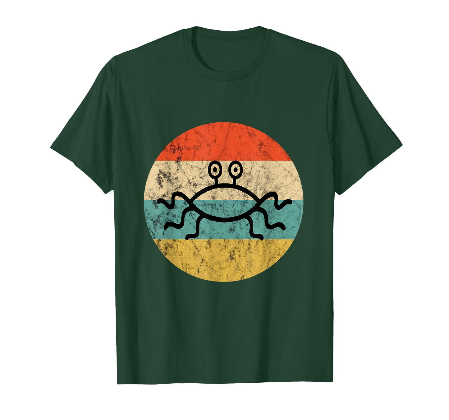 Flying Spaghetti Monster Pastafari Retro Sunset Church FSM T-Shirt