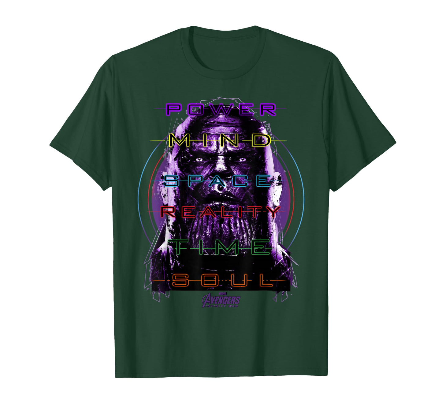 Marvel Infinity War Thanos 6 Infinity Stone Manifest T-Shirt T-Shirt
