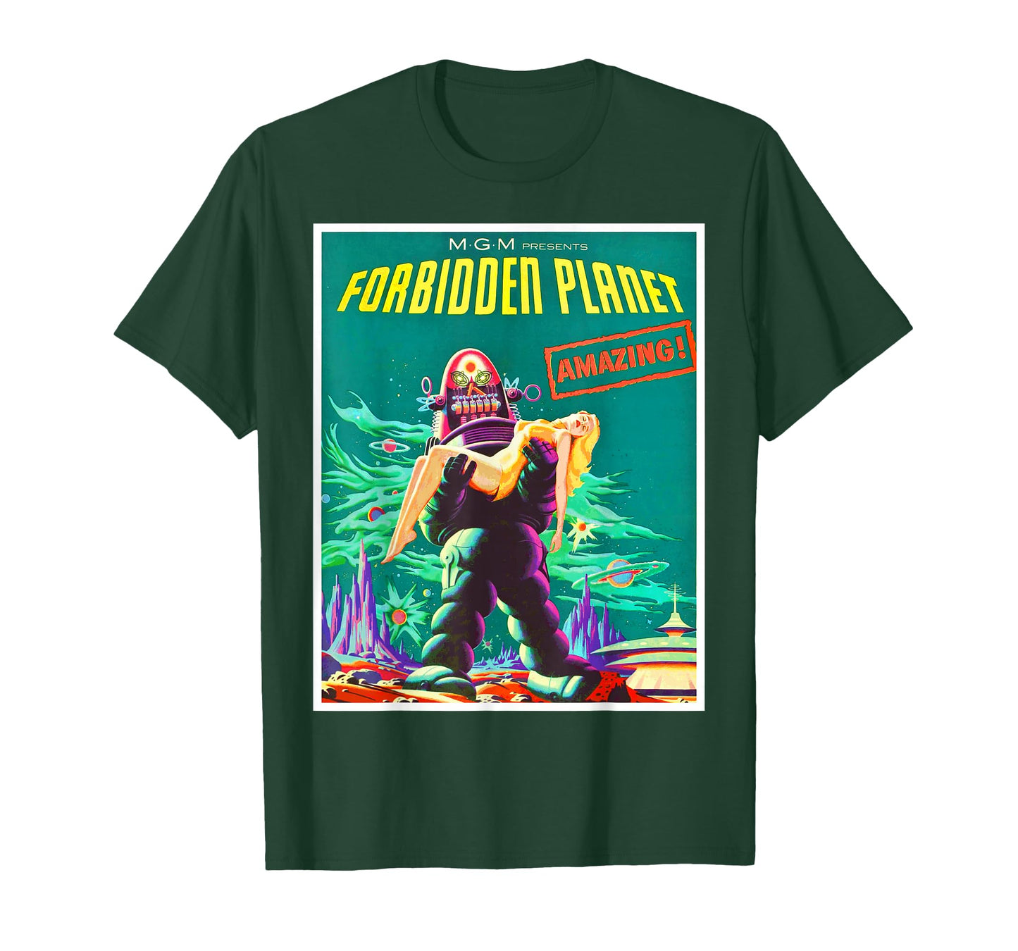 Robot Sci Fi Horror Retro Space Age Science Fiction T-Shirt