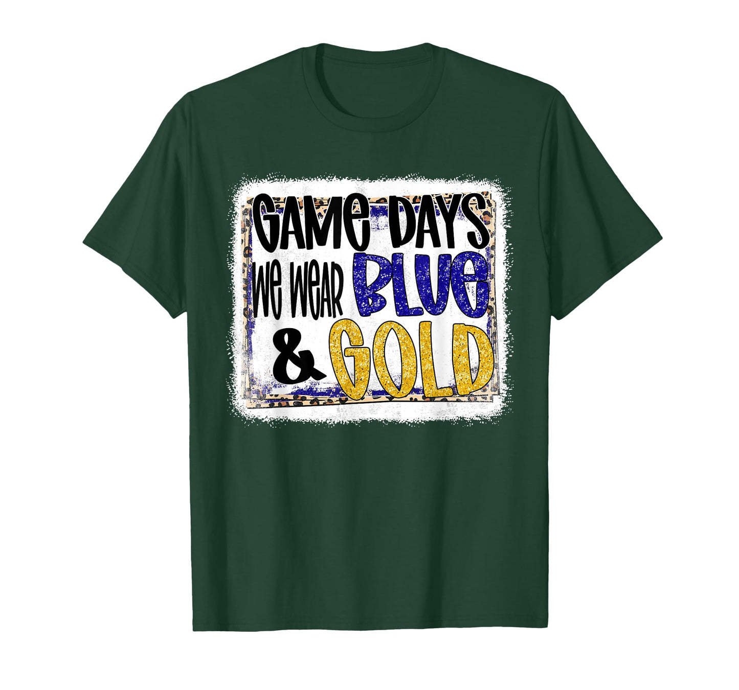 On Gameday Football We Wear Blue And Gold School Spirit T-Shirt