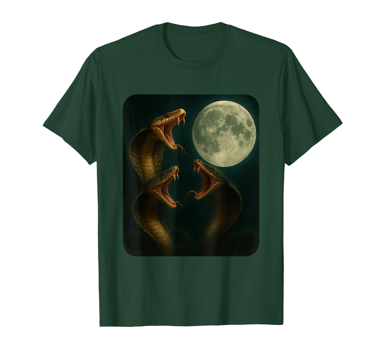 Three Cobras Moon | Funny 3 Wolfs Meme Nerdy T-Shirt