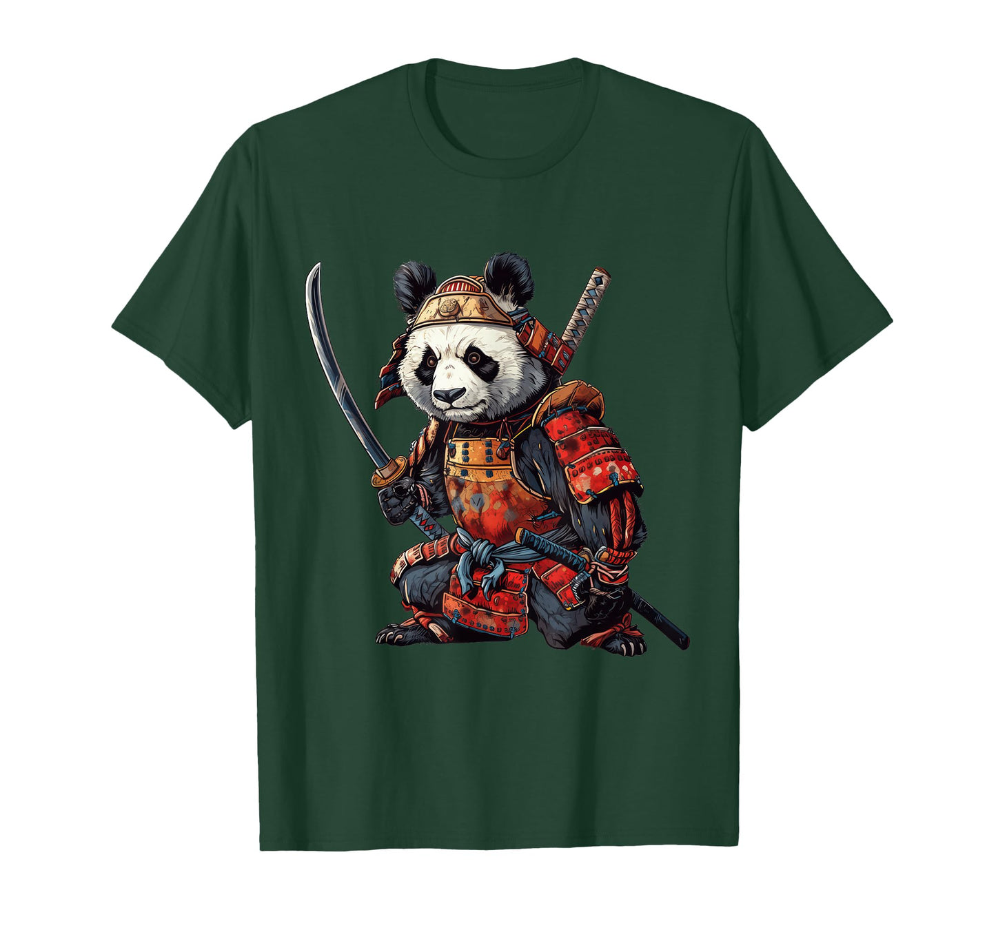 Anime Panda Samurai Ninja T-Shirt