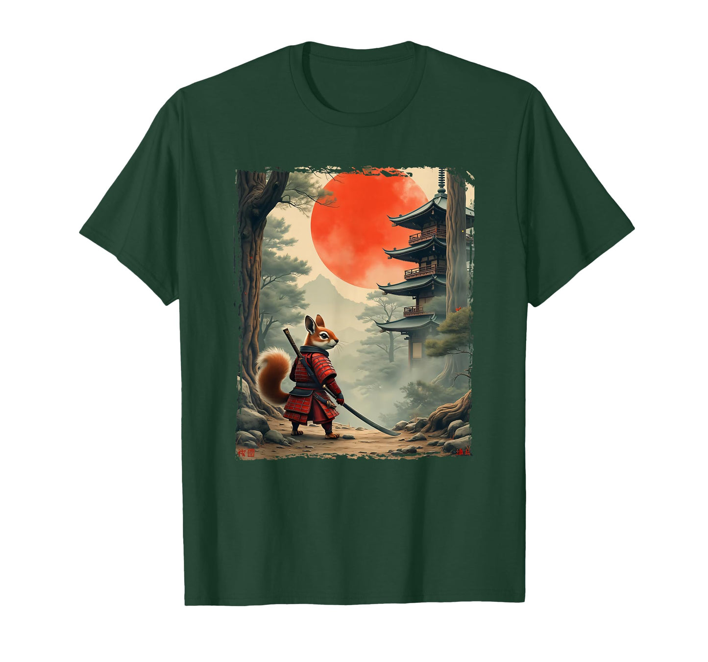 Samurai Squirrel | Japanese Vintage Art, Squirrel T-Shirt
