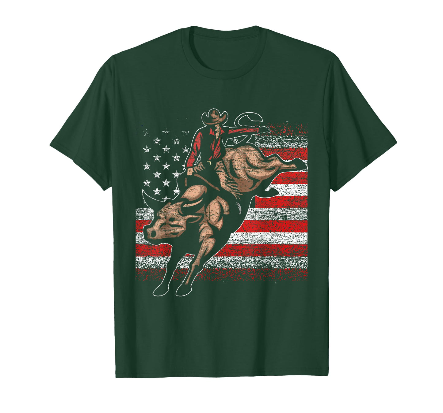 USA Bull Rider Cowboy T-Shirt