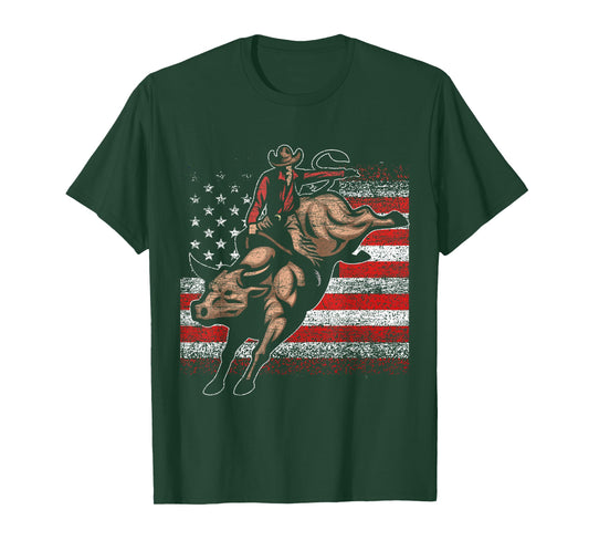 USA Bull Rider Cowboy T-Shirt
