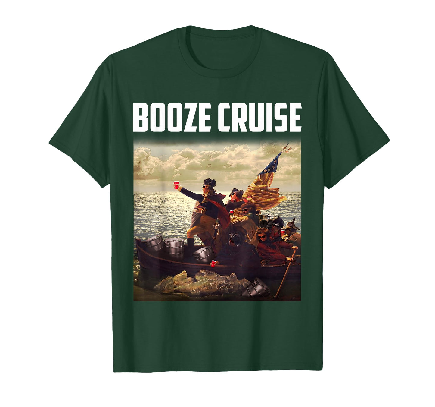 Political Party Booze Cruise Shades & Red Cups T-Shirt