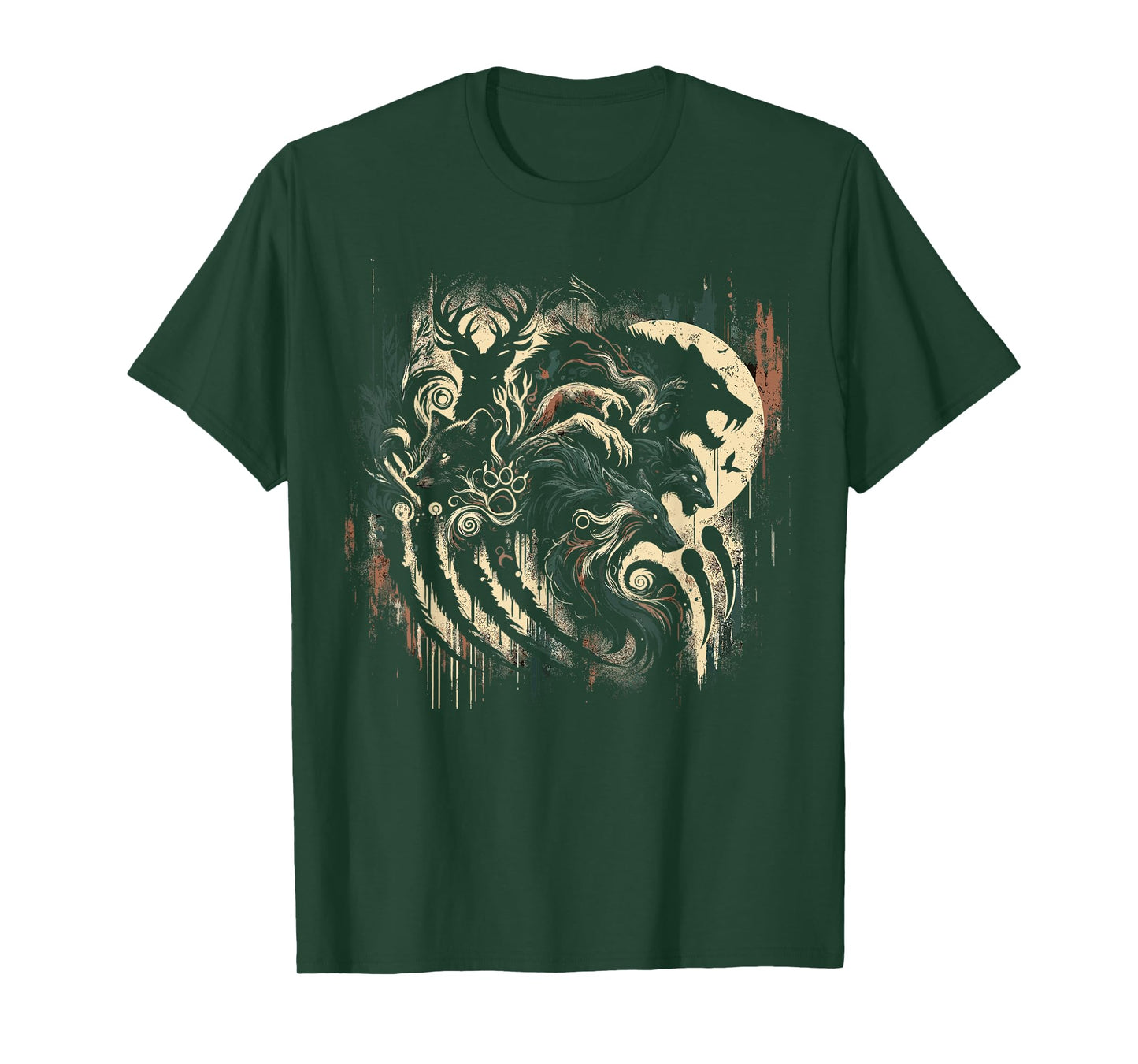 Therian Alpha Wolf Grunge Aesthetic Therianthropy T-Shirt