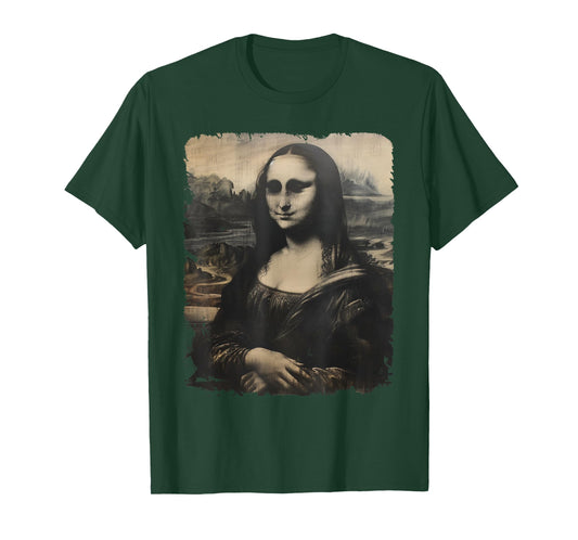 Scary Mona Lisa Creepy Halloween Portrait Men Women T-Shirt