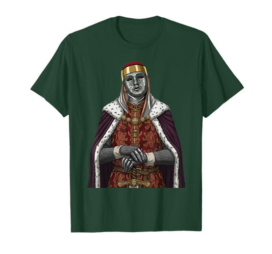 Silver Mask King Baldwin IV Golden Mask Medieval Art T-Shirt