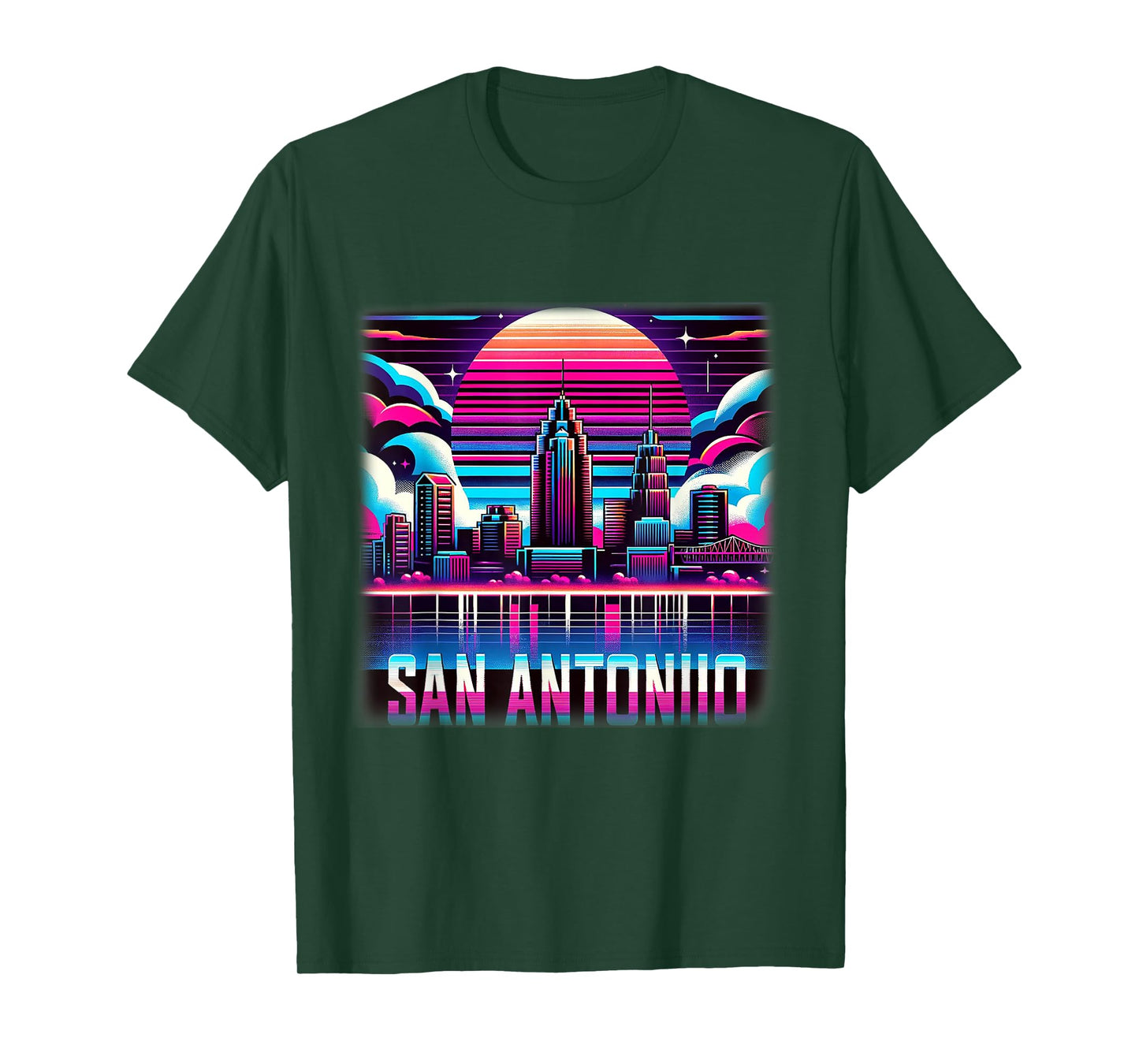 San Antonio Texas Shirt TX Trip 80s 90s Retro City Skyline T-Shirt
