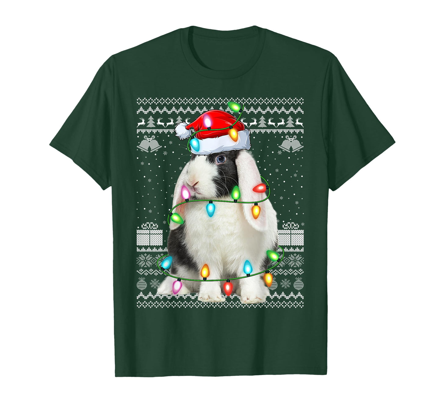 Bunny Rabbit Xmas Lights Ugly Christmas Sweaters T-Shirt