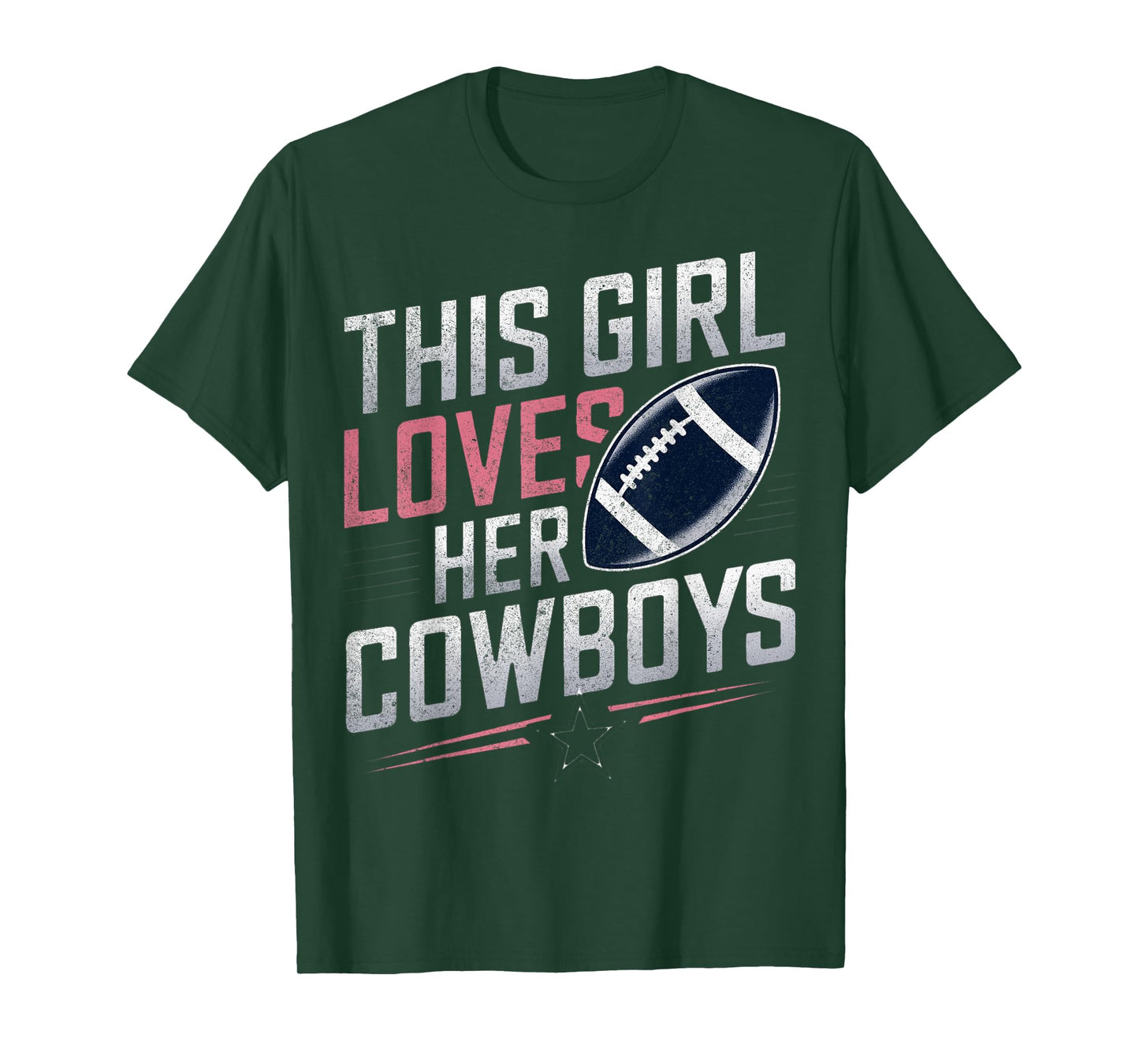 This Girl Loves Her Cowboys Vintage Retro T-Shirt