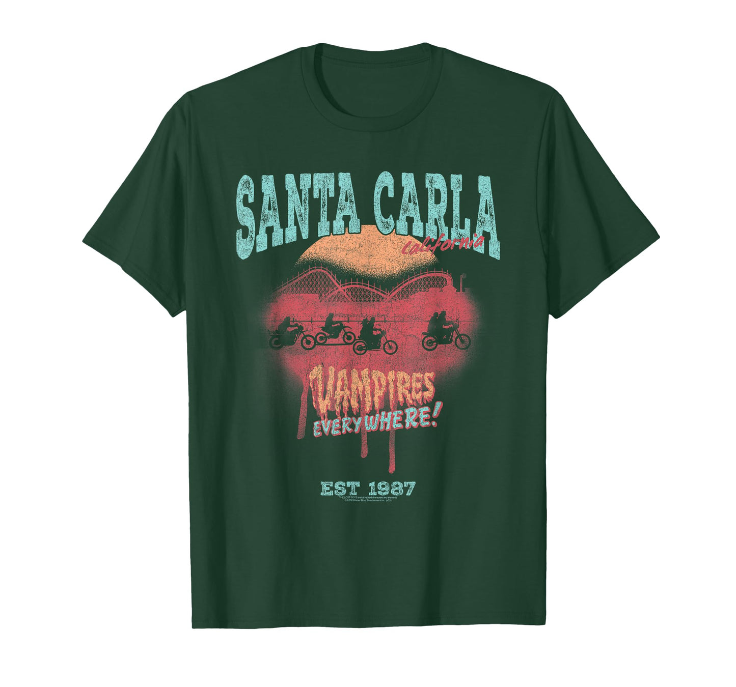 The Lost Boys Santa Carla Tourist Postcard Horror Movie T-Shirt