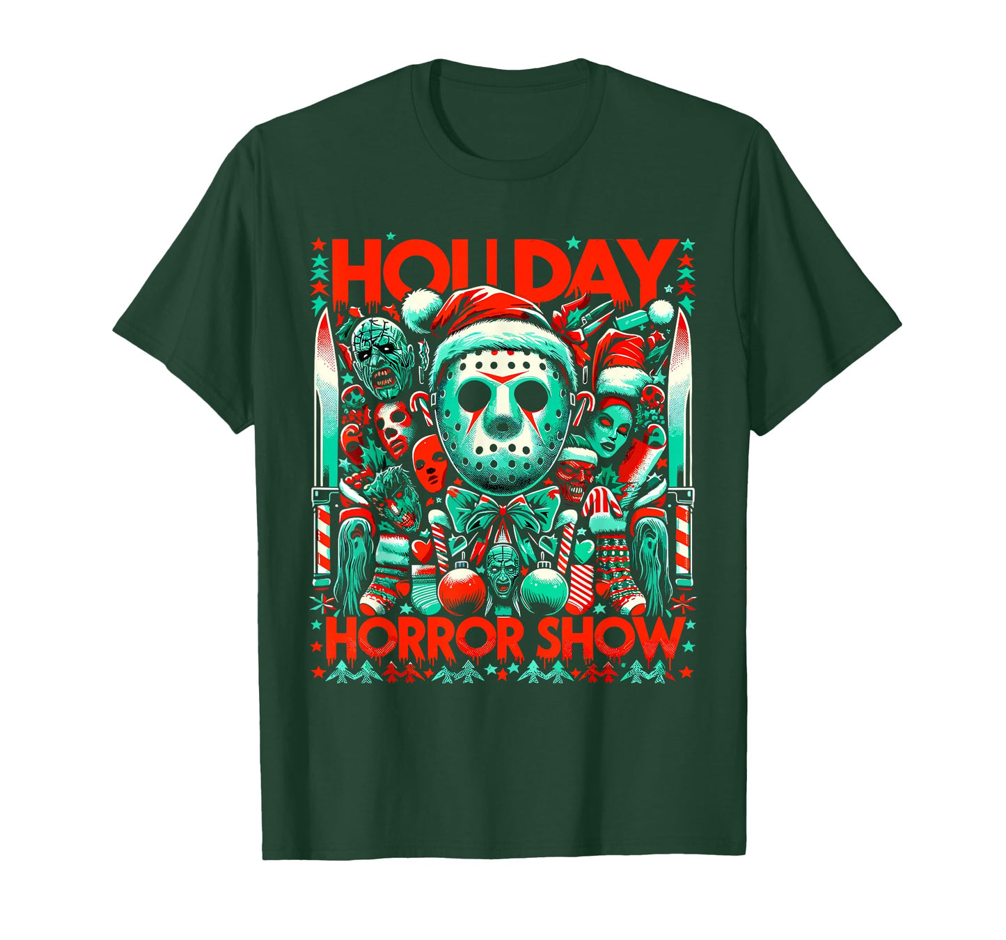 Holiday Horror Show - Slasher and Christmas Fusion T-Shirt