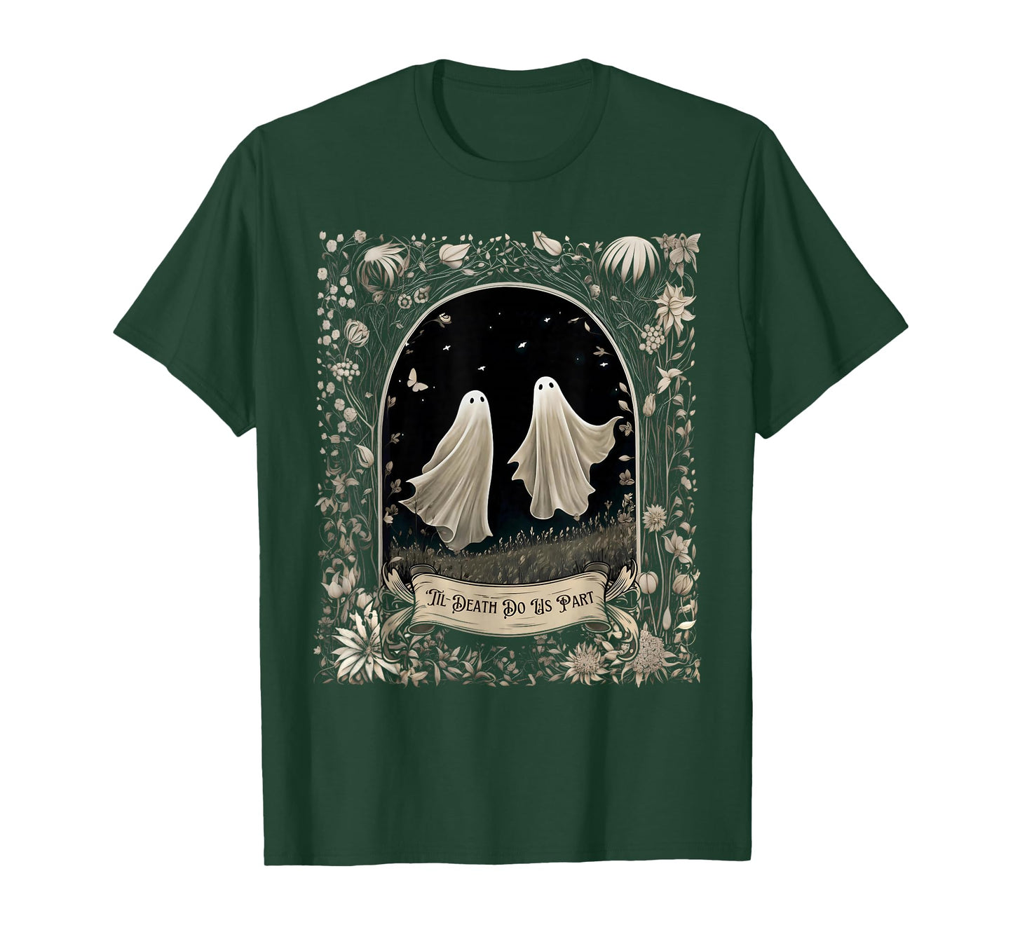 Til Death Do Us Part Spooky Season Halloween Ghost Vintage T-Shirt