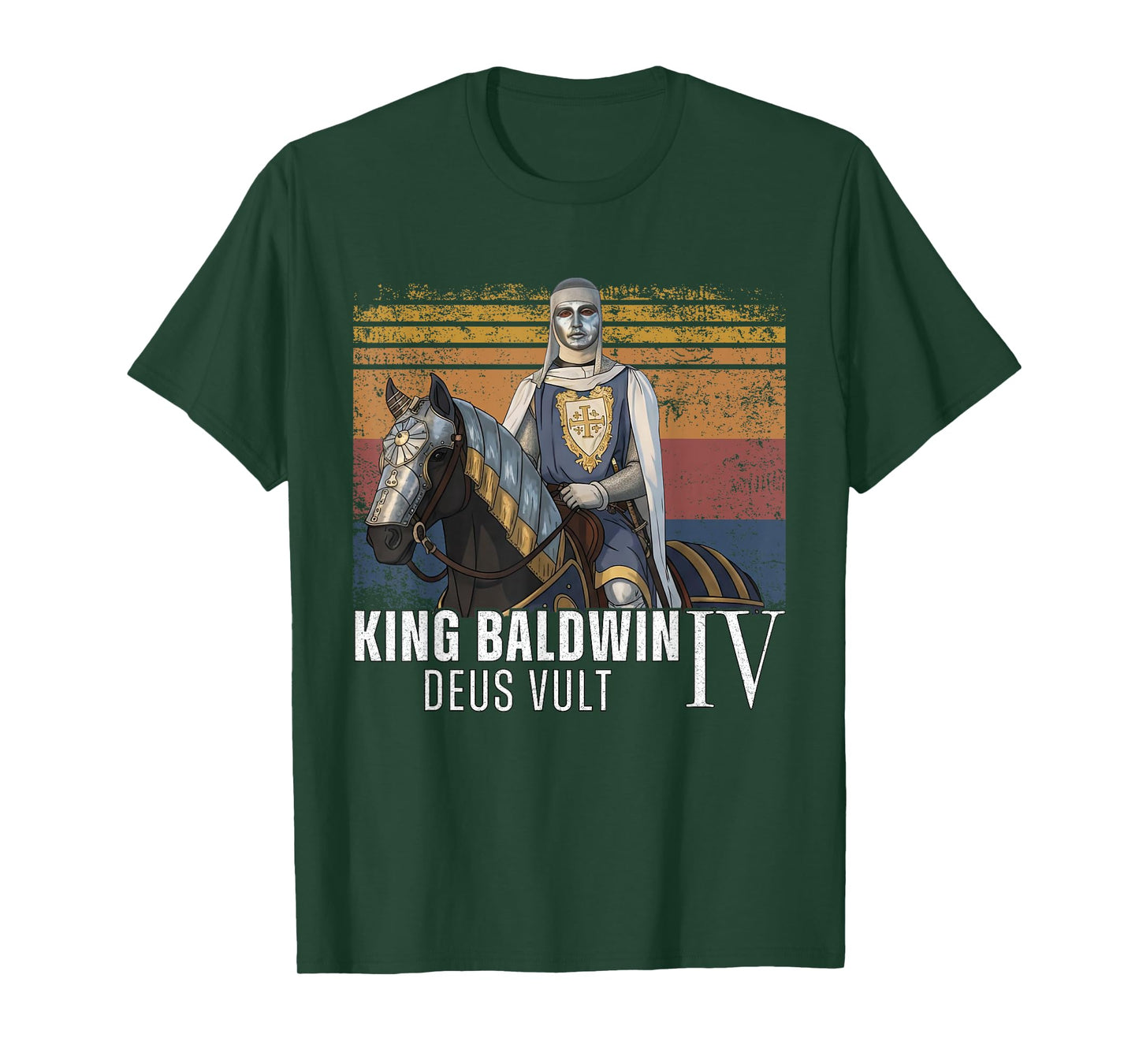 Silver Mask King Baldwin IV Golden Mask Medieval Art T-Shirt