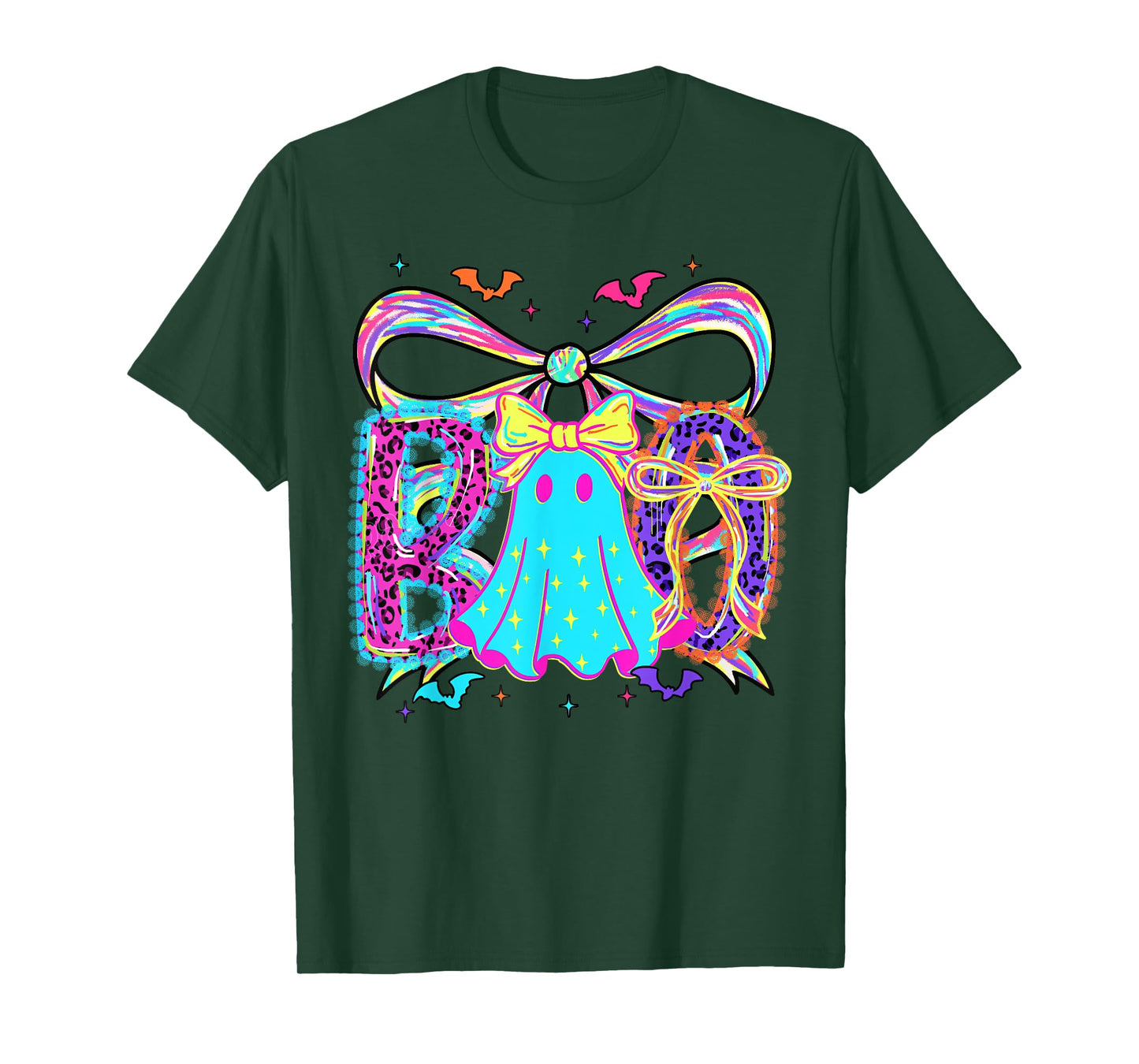 Preppy Boo Halloween Lace Ghost Coquette Bow Spooky Season T-Shirt