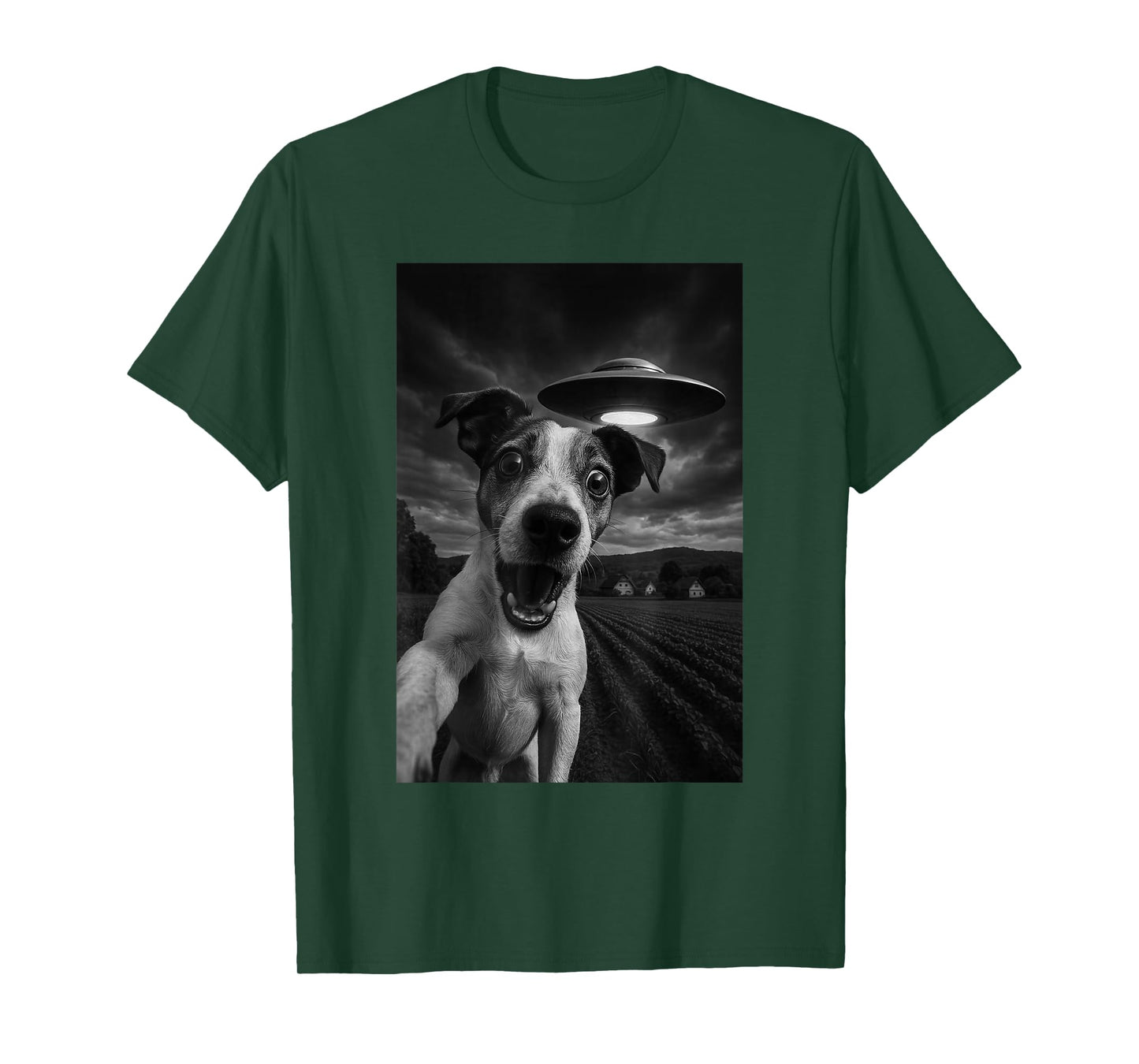 Jack Russell UFO Encounters Selfie T-Shirt