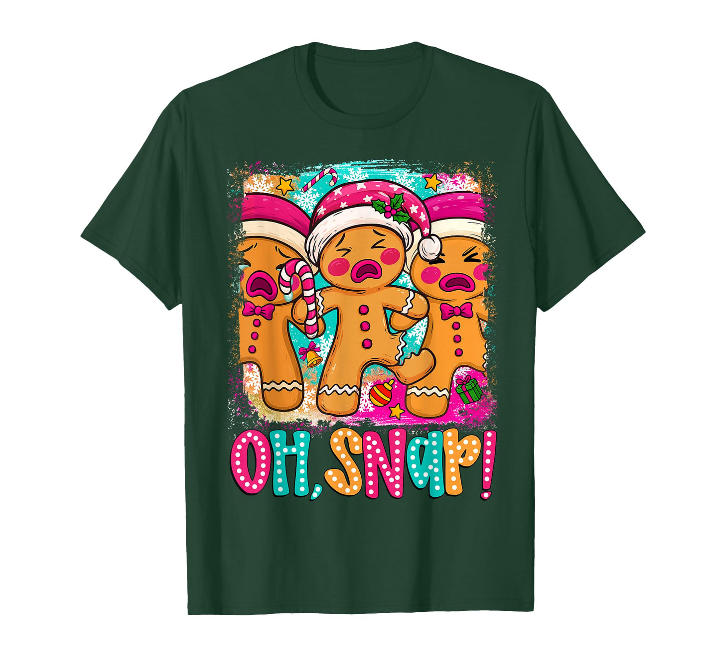 Oh Snap Funny Christmas Gingerbread Man Xmas Cookie Baking T-Shirt