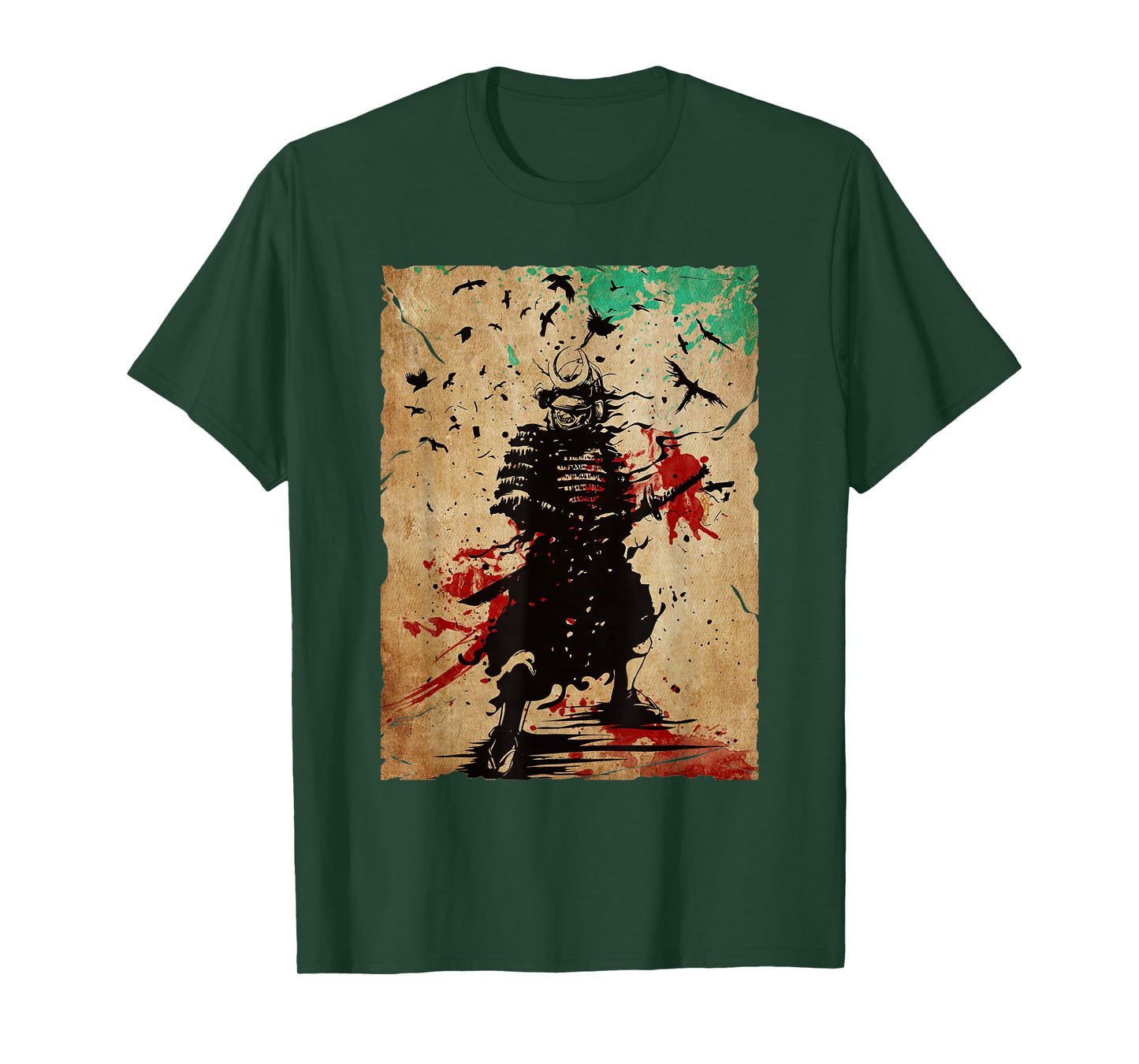 Japanese Vintage Samurai Fighter Retro Art Design T-Shirt