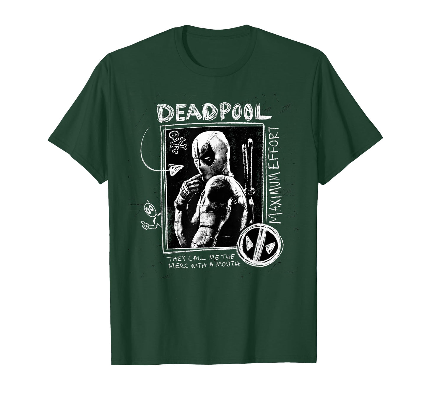 Marvel Studios Deadpool & Wolverine Maximum Effort Chalk Art T-Shirt