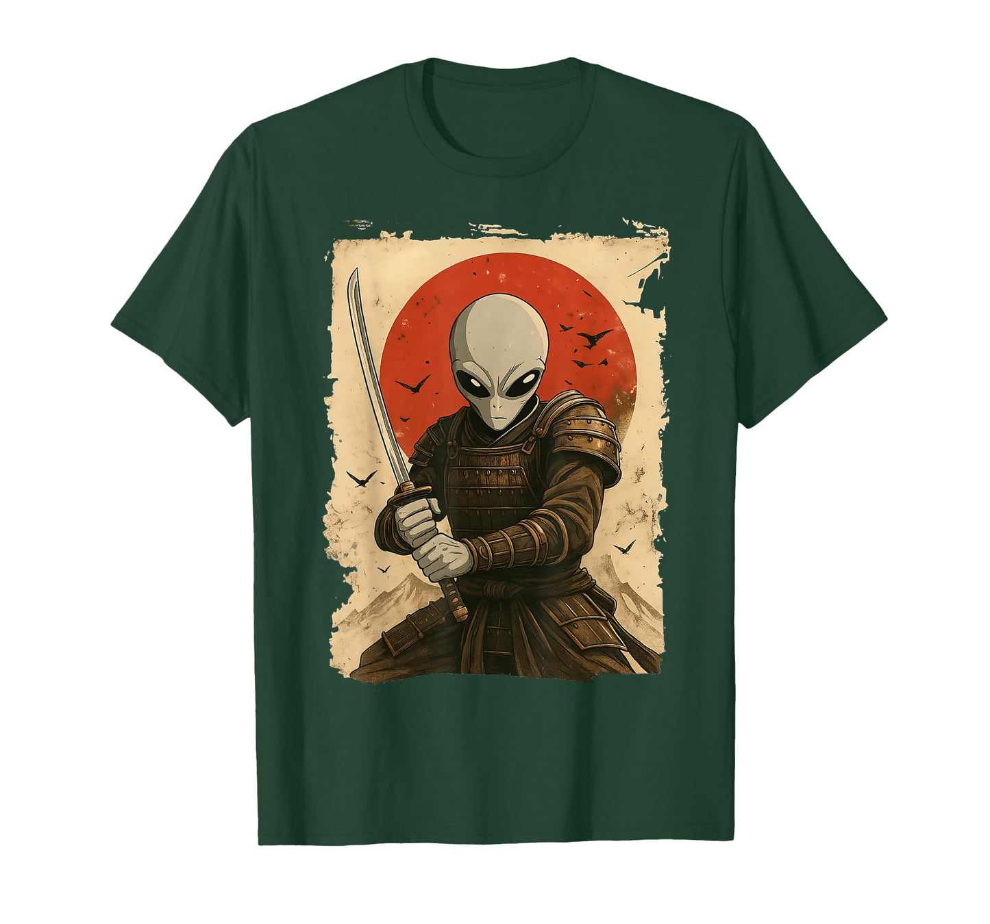 Alien Samurai Japanese Sword T-Shirt