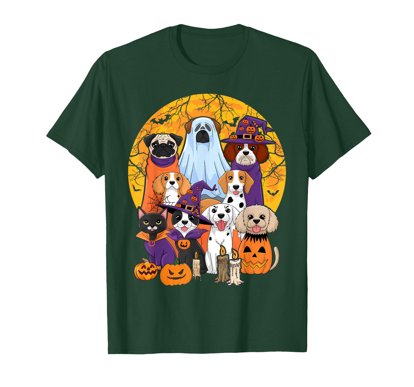 Dog Ghost Cute Dog Dressed As Ghost Funny Halloween Dog T-Shirt