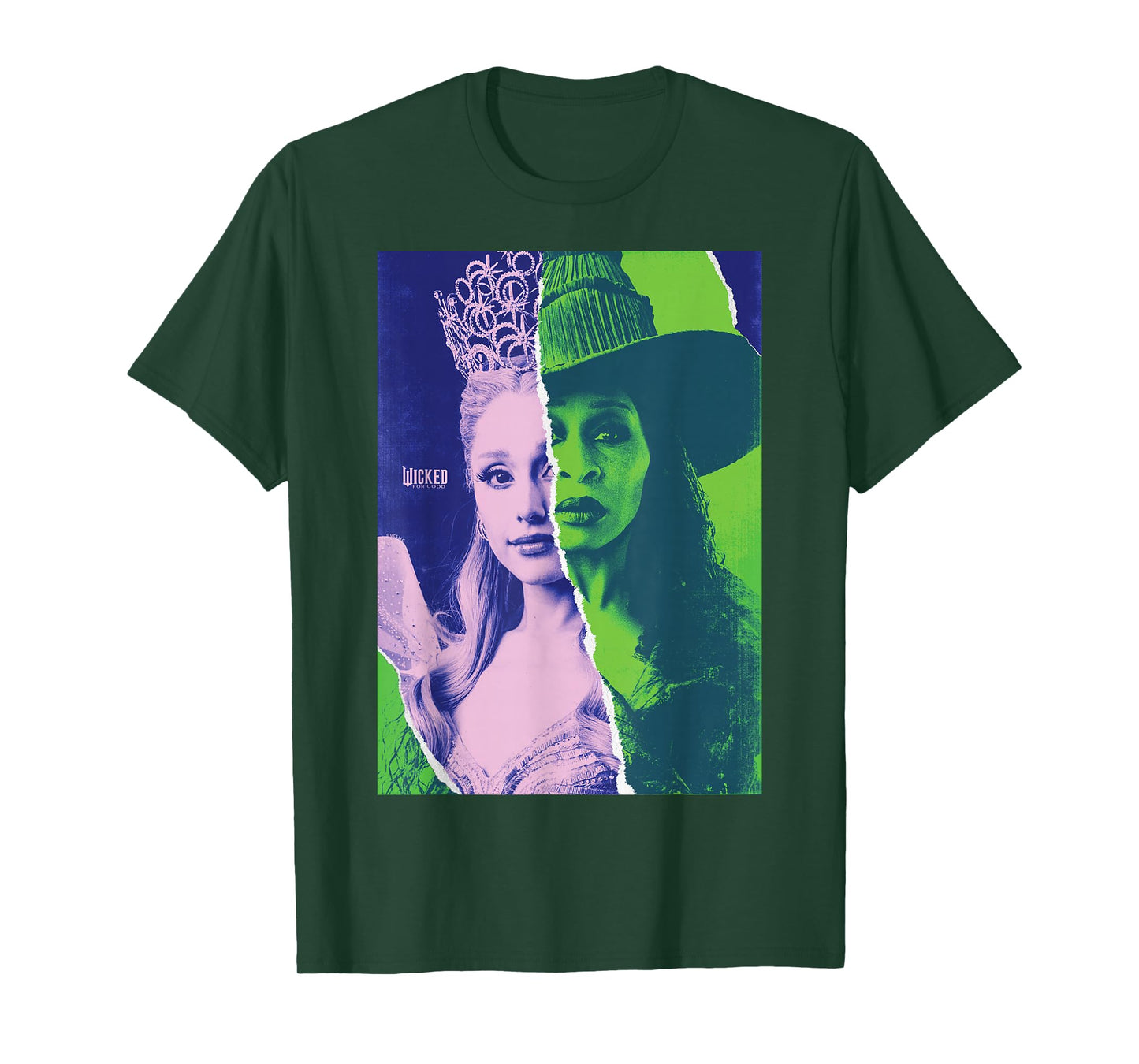 Wicked: for Good Glinda and Elphaba Split Portrait T-Shirt