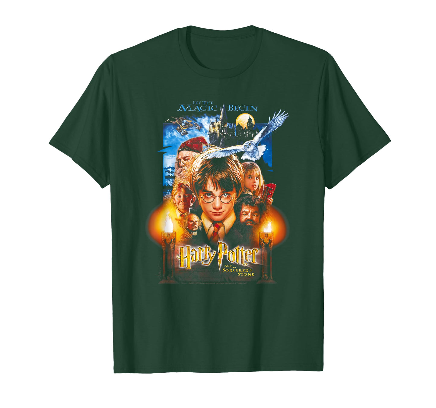 Harry Potter Black Movie Poster T-Shirt, Adult, Women, Short Sleeve, T-Shirt, Small