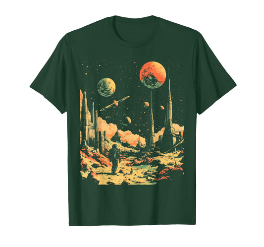 Space Galaxy Astronaut Alien Extraterrestrial UFO Sci Fi T-Shirt