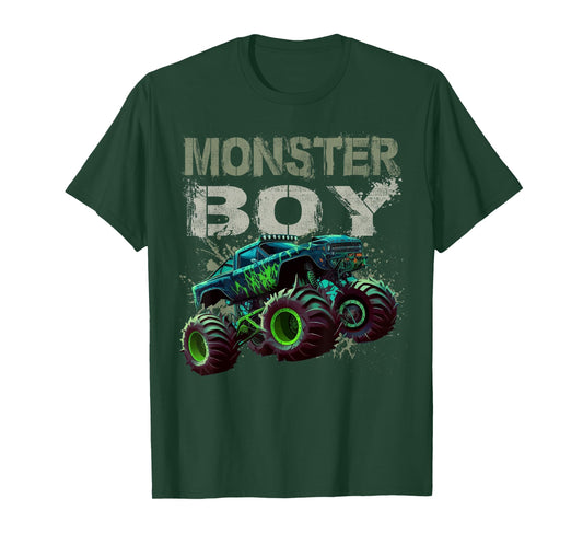 Monster Truck Boy Family Matching Monster Truck Lovers T-Shirt