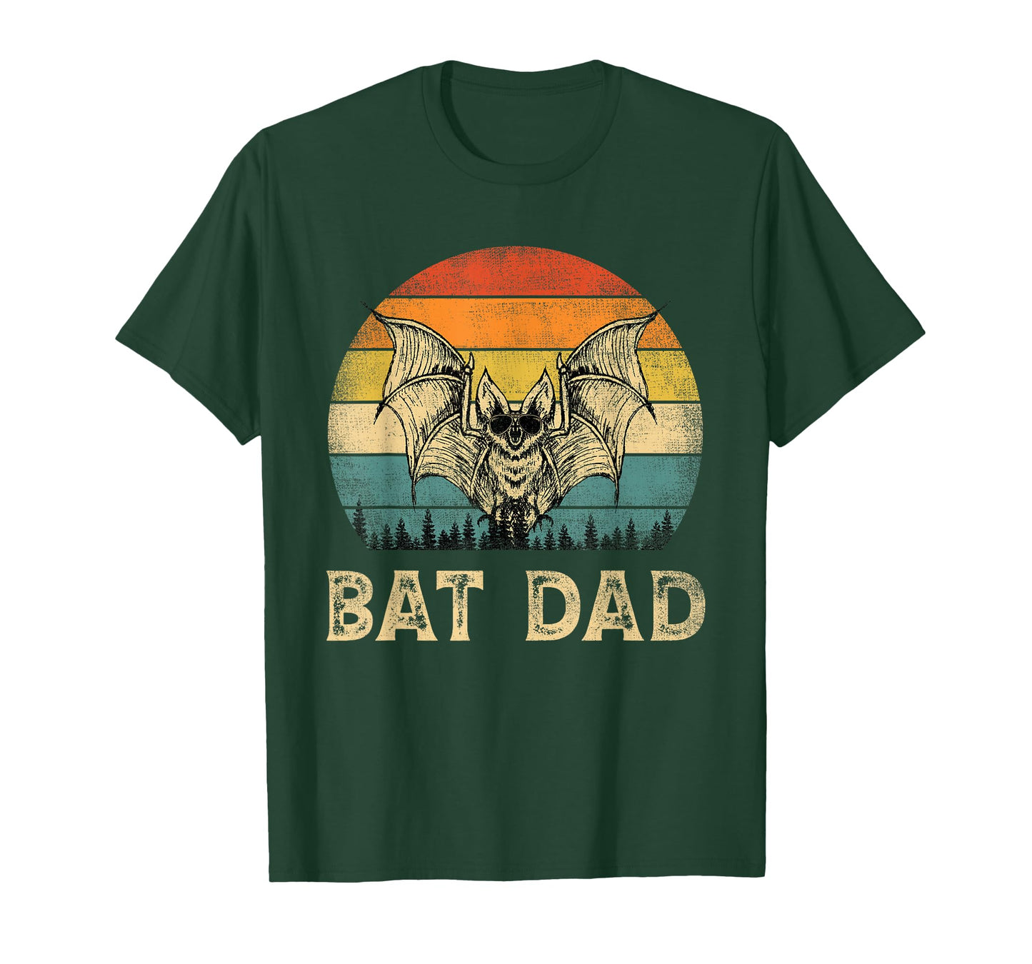 Vintage Bat Dad Bat Lovers Daddy Father's Day T-Shirt