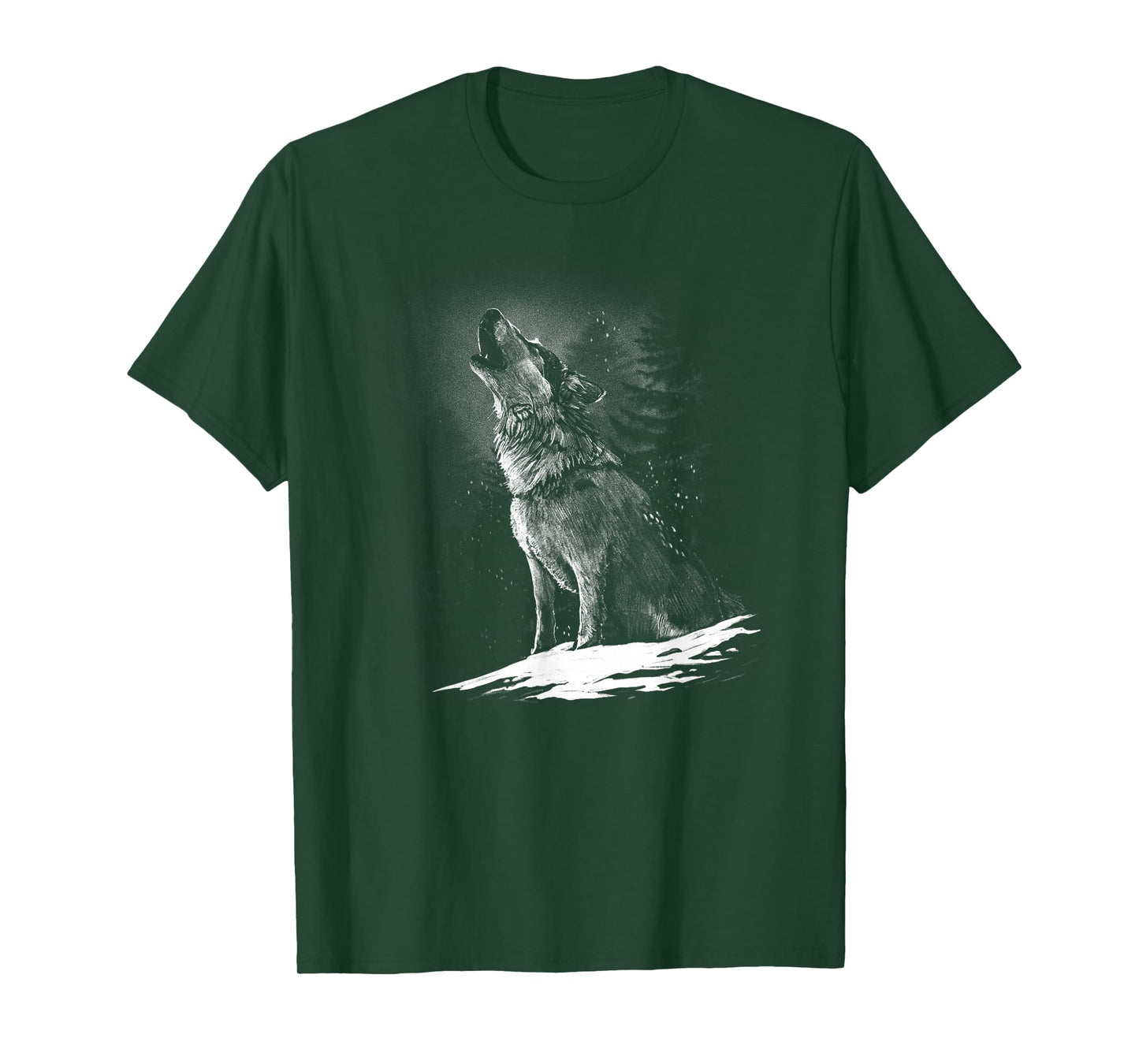 Wolves Animal Motif Predators Forest Howling Wolf T-Shirt