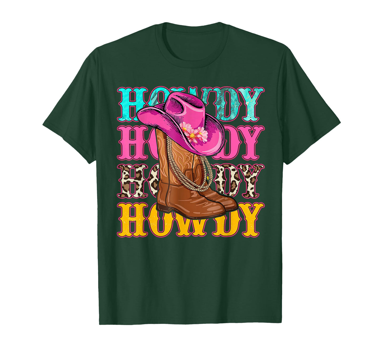 Howdy Southern Western Girls Country Rodeo Cowgirls Boots T-Shirt