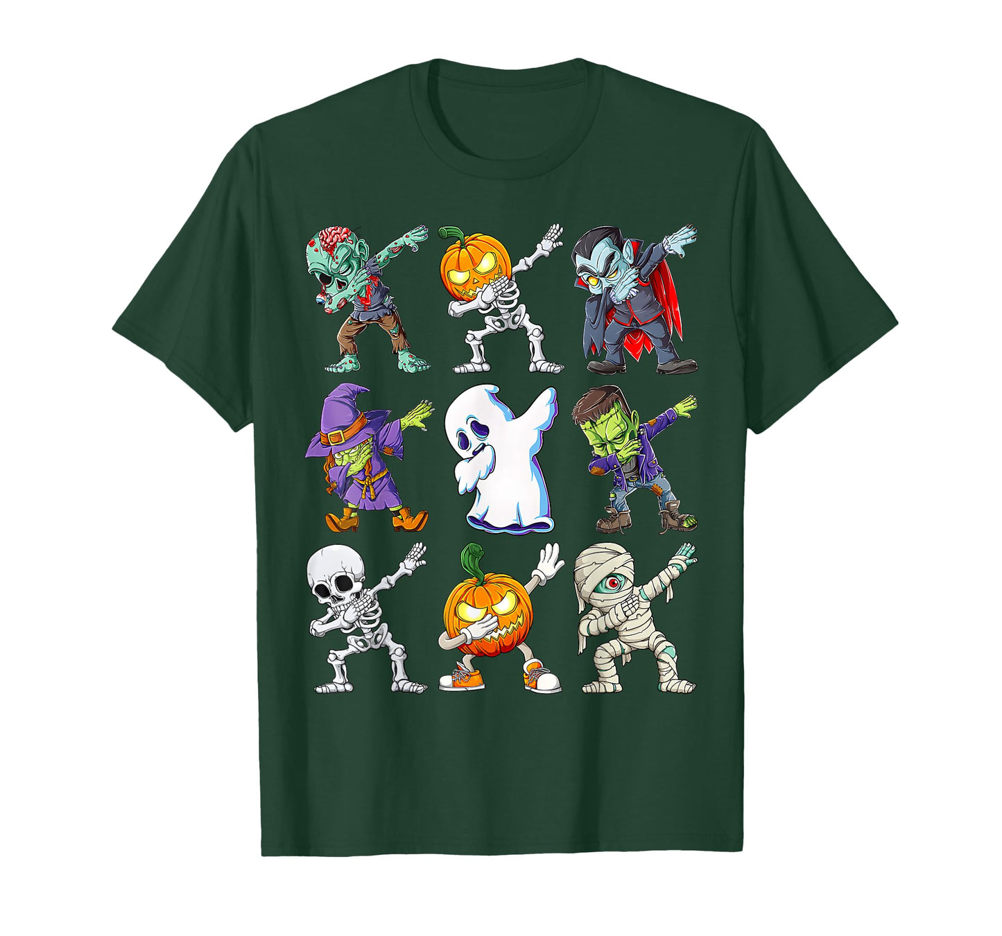 Dabbing Halloween Boys Skeleton Zombie Scary Pumpkin Mummy T-Shirt