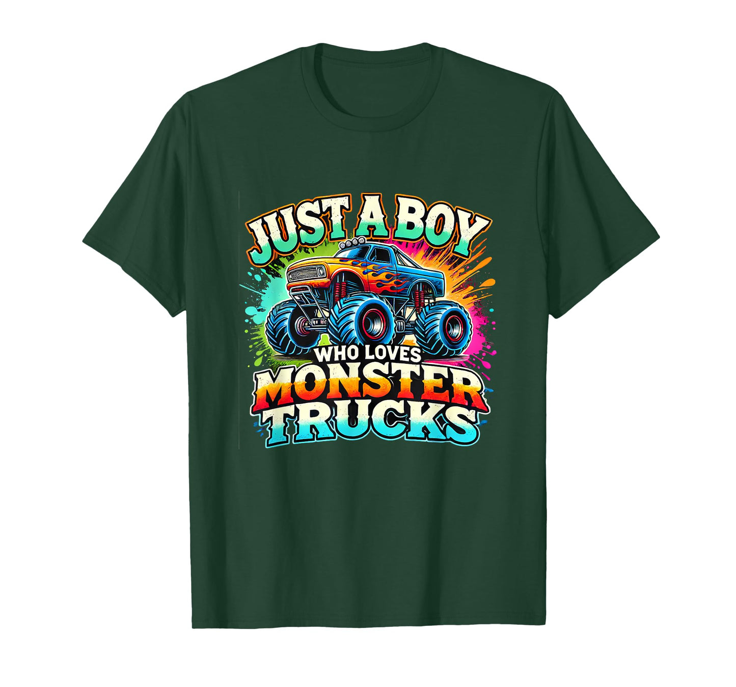 Just A Boy Who Loves Monster Trucks T-Shirt