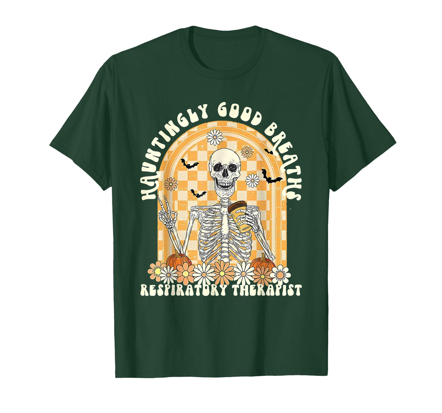 Hauntingly Good Breaths Respiratory Therapist RT Halloween T-Shirt