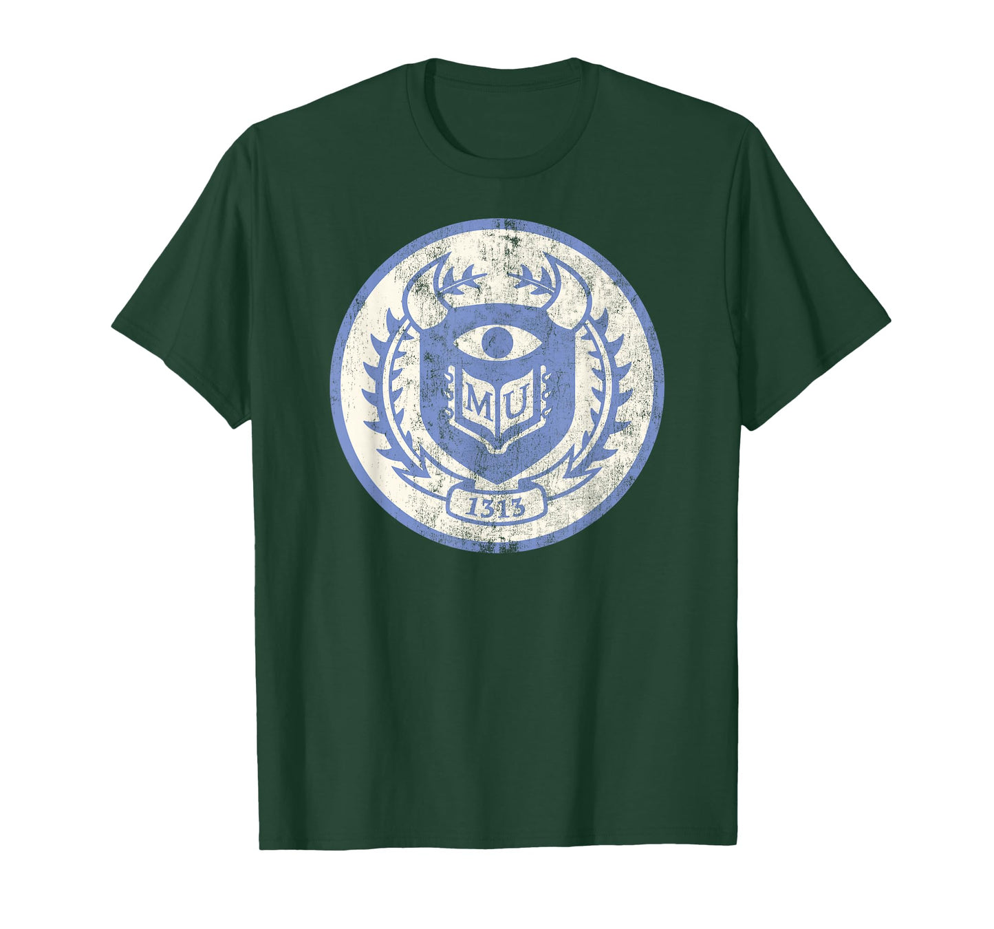 Disney Pixar Monsters University MU Vintage Emblem Logo T-Shirt