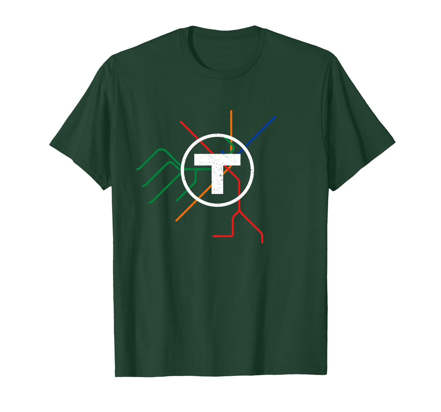Boston T Subway Map Vintage MBTA Long Sleeve T-Shirt