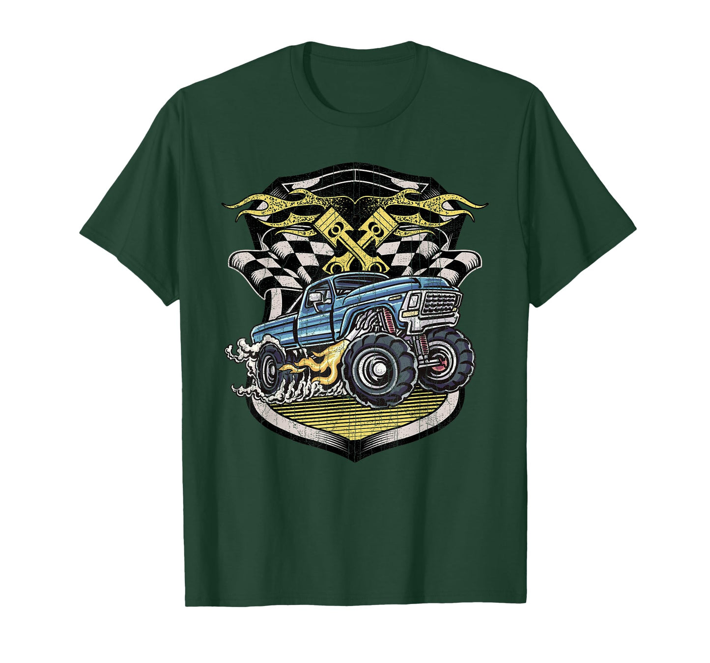 Monster Truck Shirt Retro Distressed Vintage Monster Truck T-Shirt