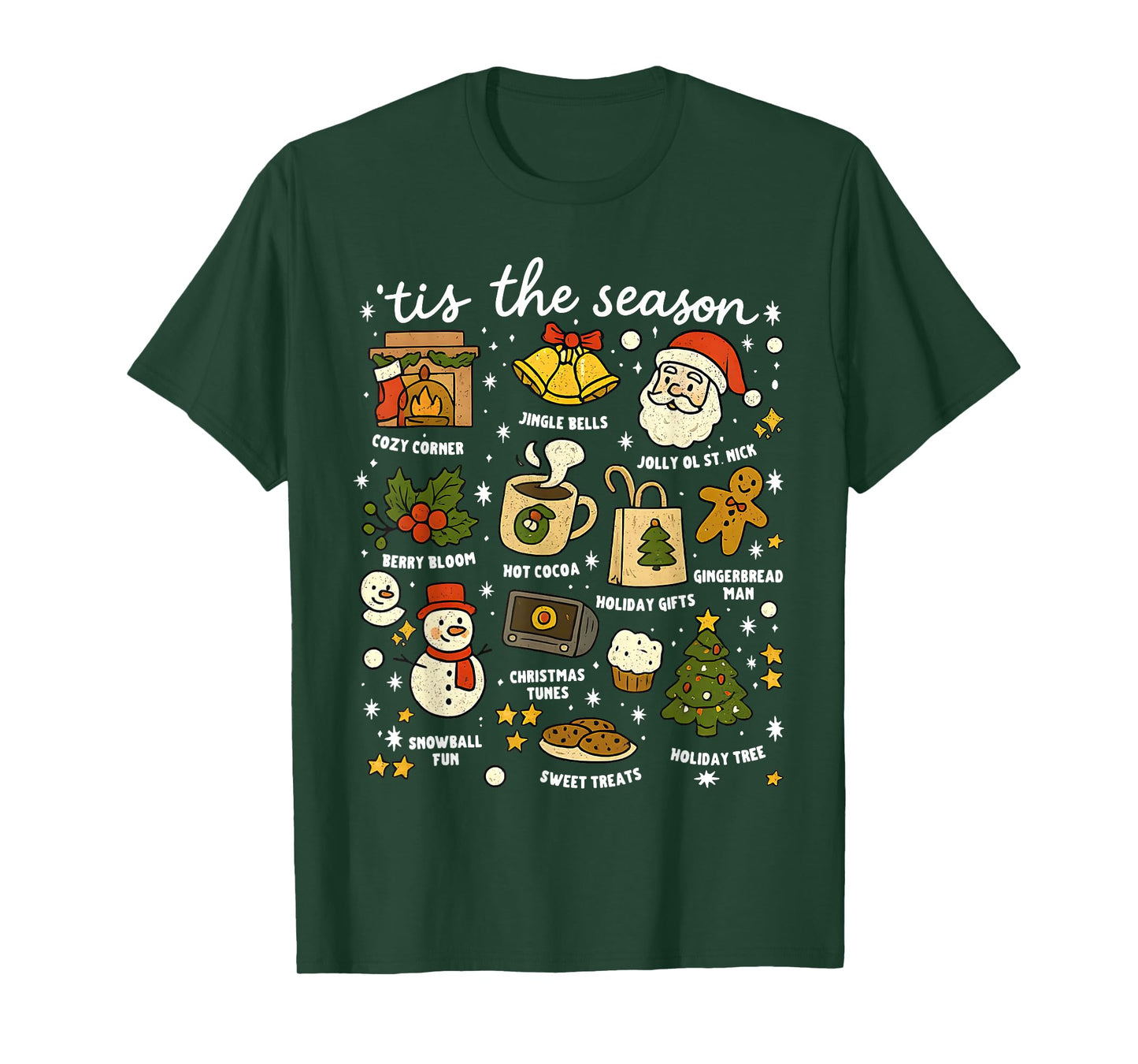 Christmas Tis The Season Vintage Funny Xmas Holiday Women T-Shirt
