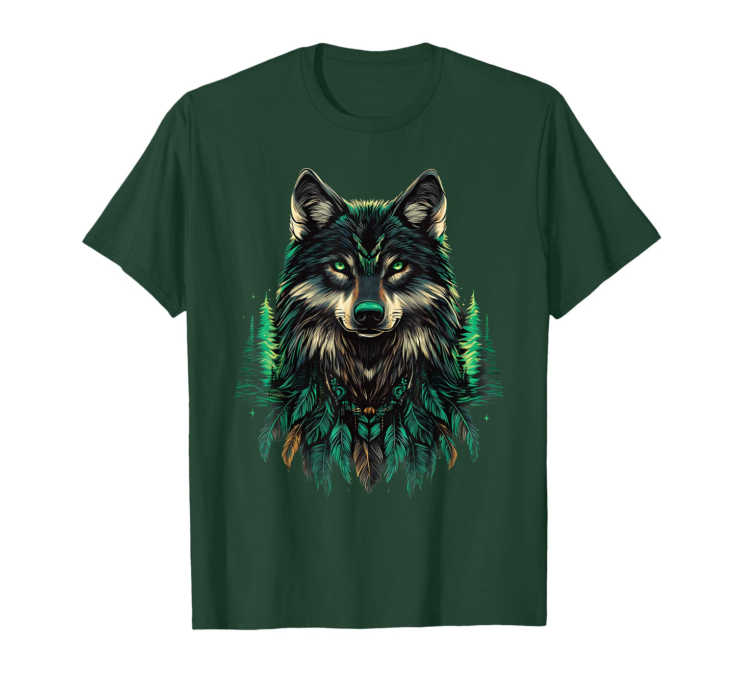 Native American Wolf Indian Chief Native American Pride T-Shirt
